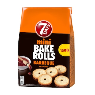 7DAYS | Σνακ Mini Bake Rolls Barbeque 150g