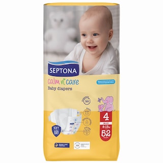 SEPTONA | Πάνες Μωρού Calm N Care Νο4 Maxi 52 Τεμάχια