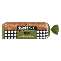 ΚΑΤΣΕΛΗΣ | Ψωμί Τοστ Ολικής Άλεσης 720g