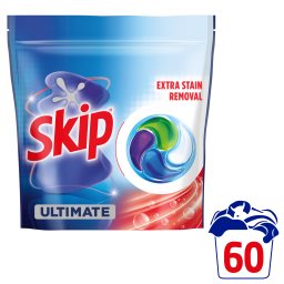 SKIP | Κάψουλες Πλυντηρίου Ρούχων Ultimate Extra Strain Removal 60 Τεμάχια