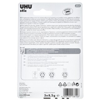 UHU | Κόλλα Stick 3x8.2g