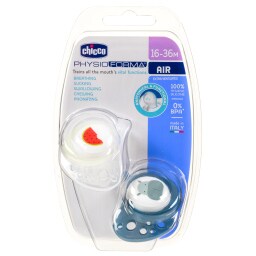 CHICCO | Πιπίλα PhysioForma Air Μπεζ Γκρι Μπλε 16-36m 2 Τεμάχια