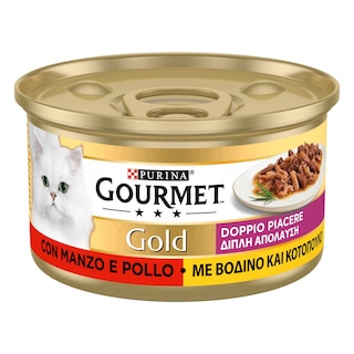GOURMET | GOLD | Γατοτροφή Βοδινό & Κοτόπουλο 85g