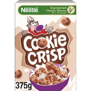 COOKIE CRISP | Δημητριακά Ολικής Άλεσης Μπισκότο Κακάο 375gr
