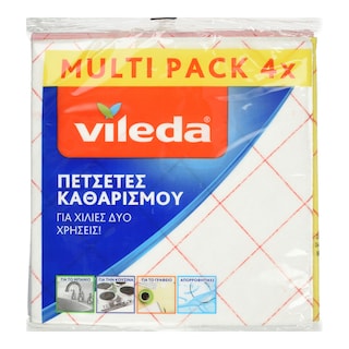 VILEDA | Πετσέτες Καθαρισμού 4 Τεμάχια