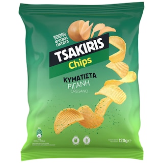 ΤΣΑΚΙΡΗΣ | Τσιπς Κυματιστά Ρίγανη 120g