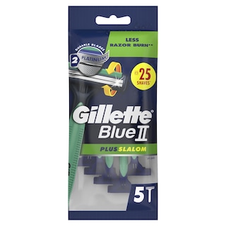 GILLETTE | BLUE II PLUS SLALOM | Ξυριστική Μηχανή Μιας Χρήσης Plus Slalom 5 Τεμάχια