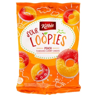 KITBIS | Ζελεδάκια Sour Loopies Γεύση Ροδάκινο 100g