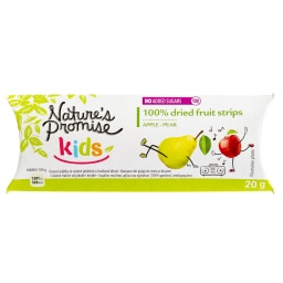 NATURE'S PROMISE | Αποξηραμένα Φρούτα Λωρίδες Μήλο Αχλάδι 20g
