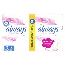 ALWAYS | Σερβιέτες Sensitive Night 14 Τεμάχια