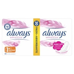 ALWAYS | Σερβιέτες Sensitive Normal 20 Τεμάχια