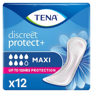 TENA | LADY | Σερβιέτες Μέτριας Ακράτειας Discreet Maxi 12 Τεμάχια