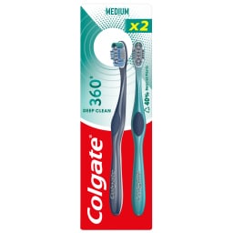 COLGATE | Οδοντόβουρτσα 360 Medium 2 Τεμάχια