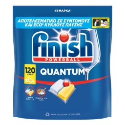 FINISH | Κάψουλες Πλυντηρίου Πιάτων Quantum Allin1 Lemon 120 Τεμάχια