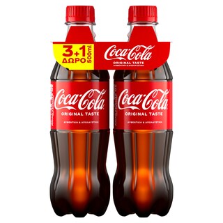 COCA COLA | Αναψυκτικό Φιάλη 3+1 Τεμάχιο Δώρο 4X500 ml