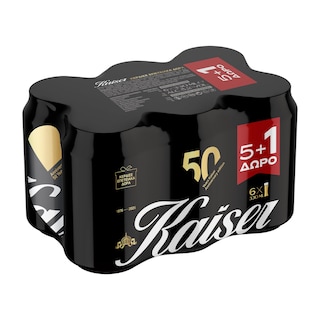 KAISER | Μπύρα Pilsner Κουτί 330ml 5+1 Δώρο