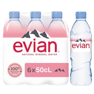 EVIAN | Water Natural Mineral 6x500ml