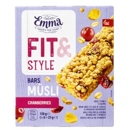 EMMA | Μπάρες Μούσλι με Κράνμπερι 6x25g