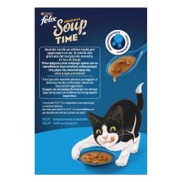 FELIX | Γατοτροφή Soup Original με Μπακαλιάρο Τόνο Γλώσσα 6x48g