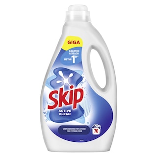 SKIP | Υγρό Πλυντηρίου Ρούχων Active Clean 70 Μεζούρες