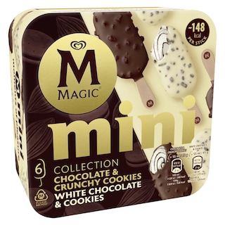 MAGIC | Παγωτό Ξυλάκι Mini Chocolate Crunchy Cookies Multipack 6x45g