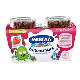 FRUTOMANIACS | Επιδόρπιο Γιαουρτιού Φράουλα Σοκολατομπαλίτσες 2x140g