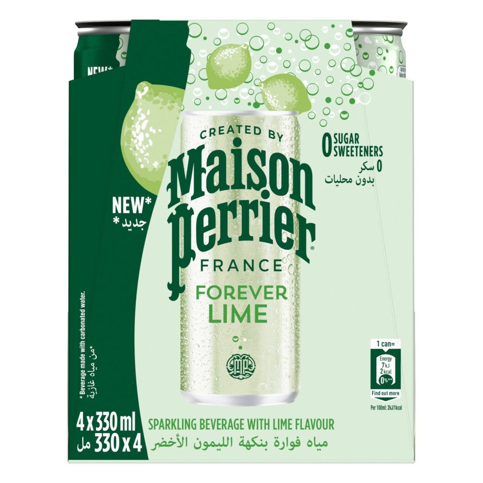 Ανθρακούχο Νερό Maison Perrier Forever Lime 4x330ml