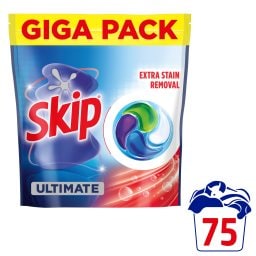 SKIP | Κάψουλες Πλυντηρίου Ρούχων Ultimate Extra Strain Removal 75 Τεμάχια