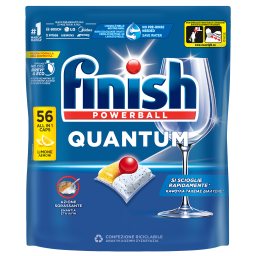 FINISH | Κάψουλες Πλυντηρίου Πιάτων Quantum Allin1 Λεμόνι 56 Τεμάχια
