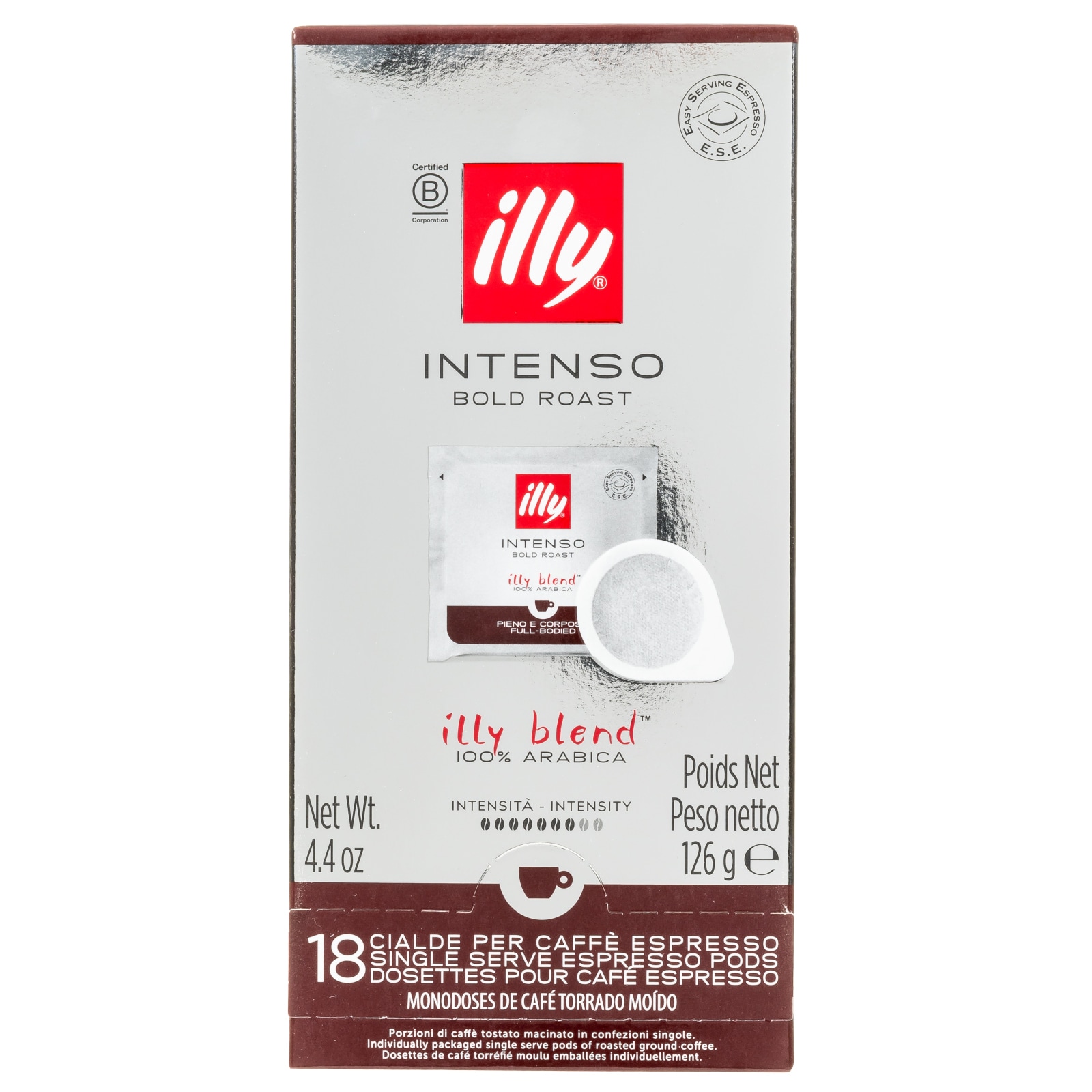 ILLY Καφές Espresso Intenso Αλεσμένος Μερίδες 126g