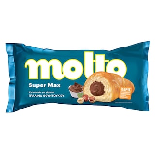 MOLTO | Κρουασάν Super Max Πραλίνα Φουντουκιού 130g