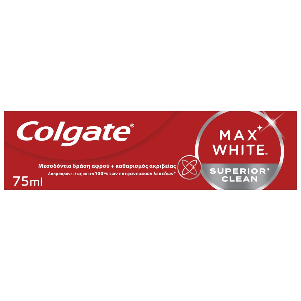 COLGATE Οδοντόκρεμα Max White Superior Clean 75ml