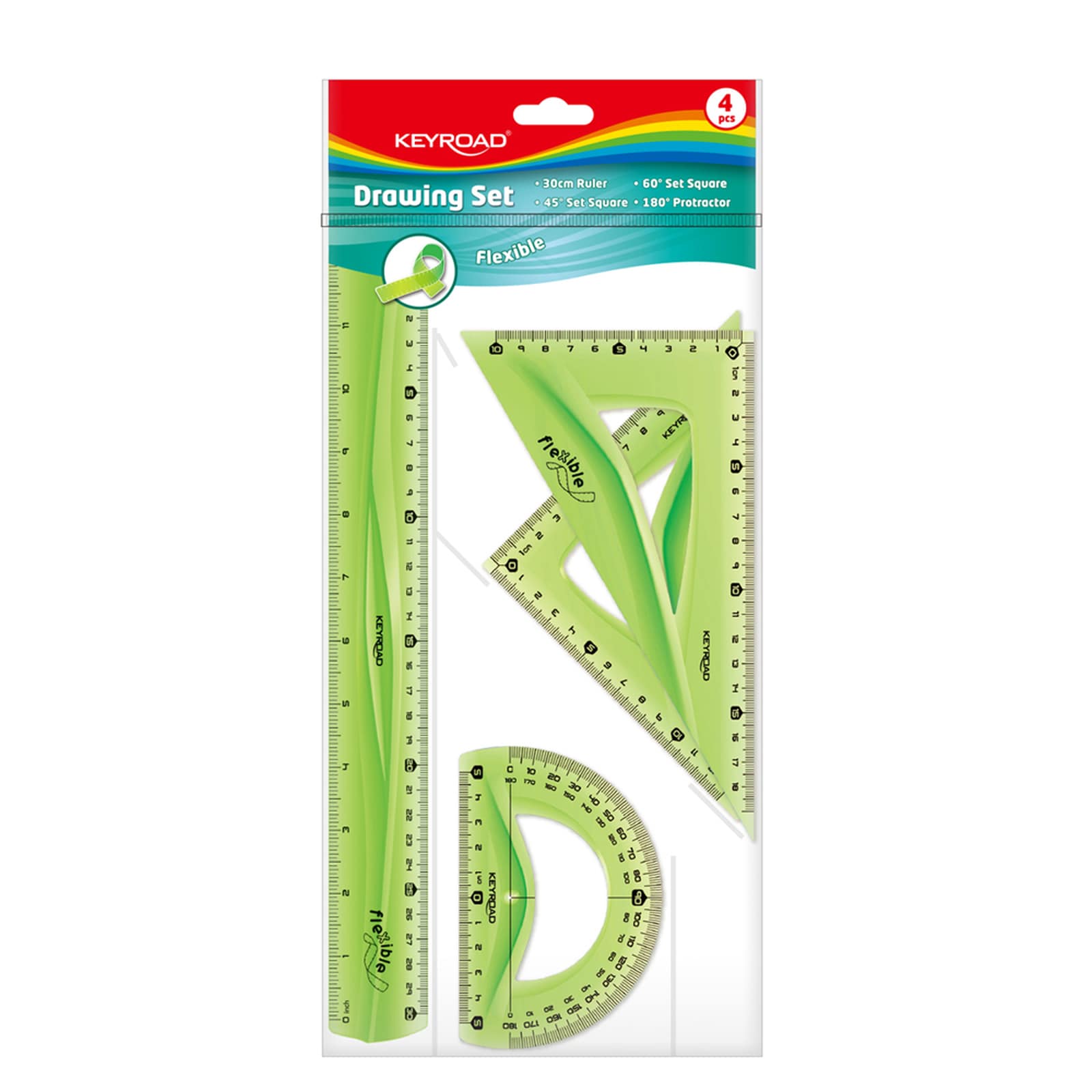 Σετ Γεωμετρίας Flexible 4 Τεμάχια