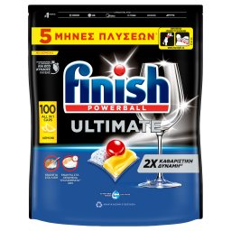 FINISH | Κάψουλες Πλυντηρίου Πιάτων Ultimate Allin1 Lemon 100 Τεμάχια