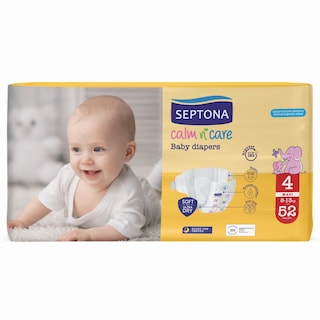 SEPTONA | Πάνες Μωρού Calm N Care Νο4 Maxi 52 Τεμάχια