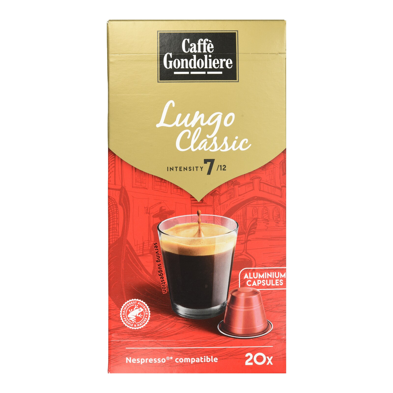 GONDOLIERE Κάψουλες Καφέ Lungo Classic 20x5.5g