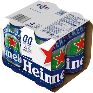 HEINEKEN | Μπύρα Χωρίς Αλκοόλ Κουτί 4x330ml