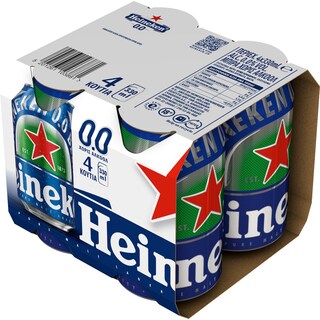 HEINEKEN | Μπύρα Χωρίς Αλκοόλ Κουτί 4x330ml