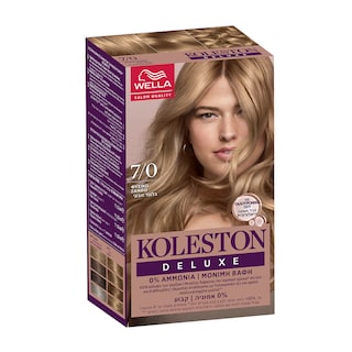 KOLESTON | Βαφή Μαλλιών 7/0 Φυσικό Ξανθό Deluxe Kit 1 Τεμάχιο