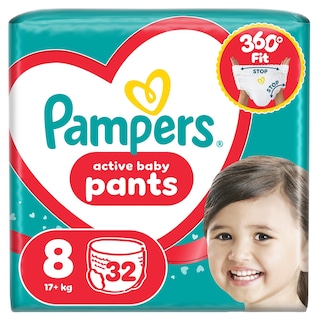 PAMPERS | Πάνες Βρακάκι Μωρού Pants Νο8 32 Τεμάχια