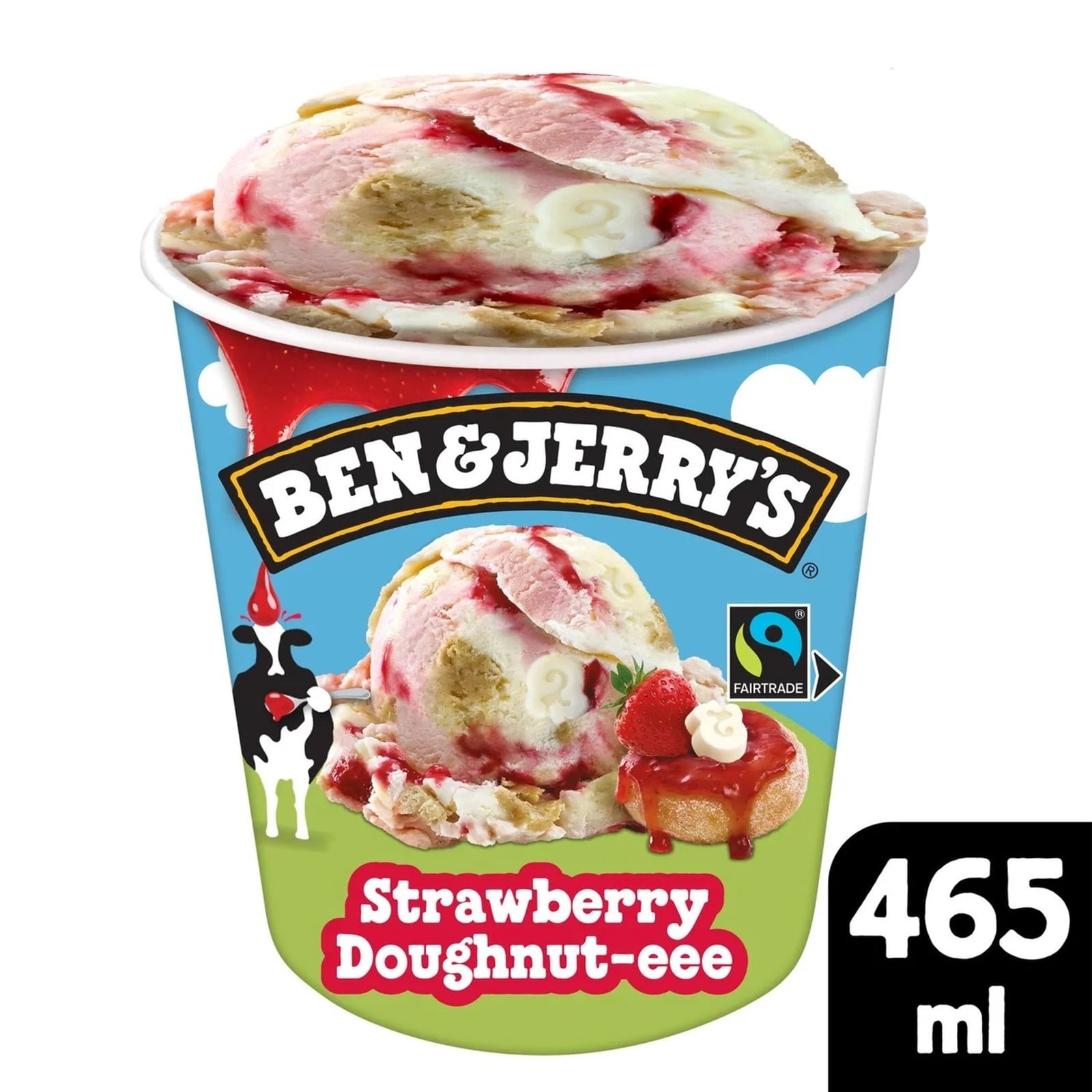 BEN & JERRY'S Παγωτό Strawberry Doughnut 393g