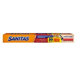 SANITAS | Αντικολλητικό Χαρτί Ψησίματος 30 Φύλλα 1 Τεμάχιο
