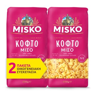 MISKO | Μακαρόνι Κοφτό Μισό 2x500g