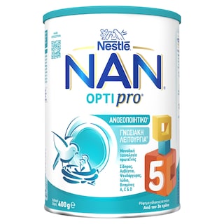 NAN | Γάλα Νηπιακό Σκόνη Optipro Νο5 3+ Ετών 400gr