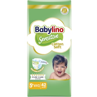 BABYLINO | Πάνες Sensitive Cotton Soft No5+ 42 τεμάχια