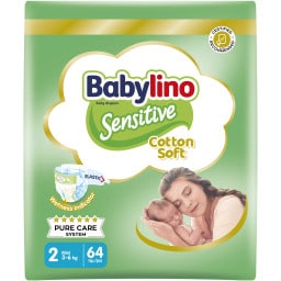 BABYLINO | Πάνες Sensitive Cotton Soft No2 64 Τεμάχια
