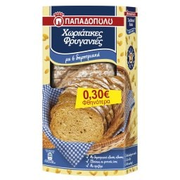 ΠΑΠΑΔΟΠΟΥΛΟΥ | Φρυγανιές Χωριάτικες 6 Δημητριακά 240g Έκπτωση 0.30Ε