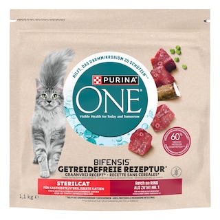 PURINA ONE | Γατοτροφή Sterilcat Bifensis Βοδινό 1.1kg