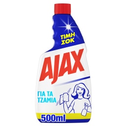 AJAX | Καθαριστικό Τζαμιών Classic Ανταλλακτικό 500ml ΤΙΜΗ ΣΟΚ