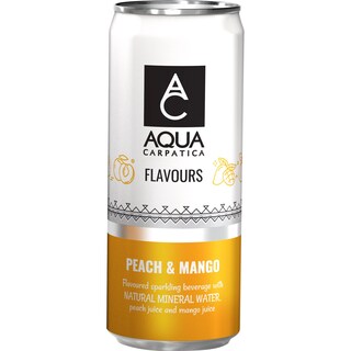 AQUA CARPATICA | Νερό Ανθρακούχο Ροδάκινο και Μάνγκο Κουτί 330ml